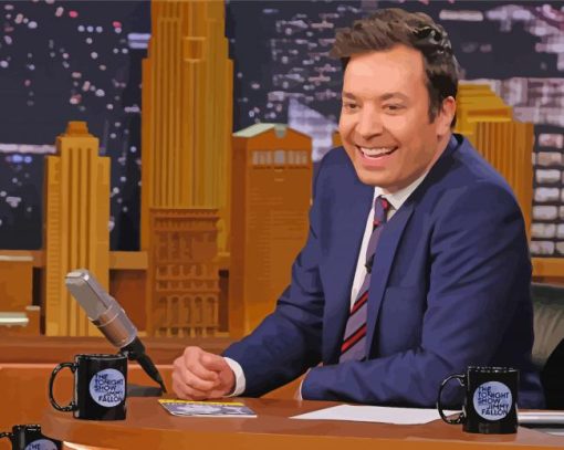 Aesthetic Jimmy Fallon paint by number