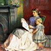 Aesthetic Mother Reading To Her Daughter Art paint by number