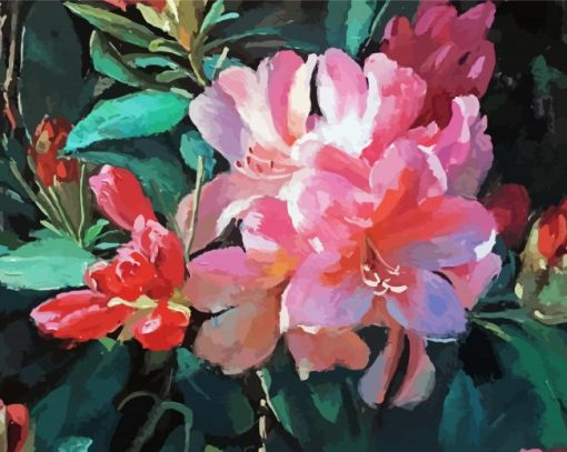 Aesthetic Rododendro paint by number