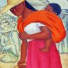 Aesthetic Mexican Mother And Child paint by number