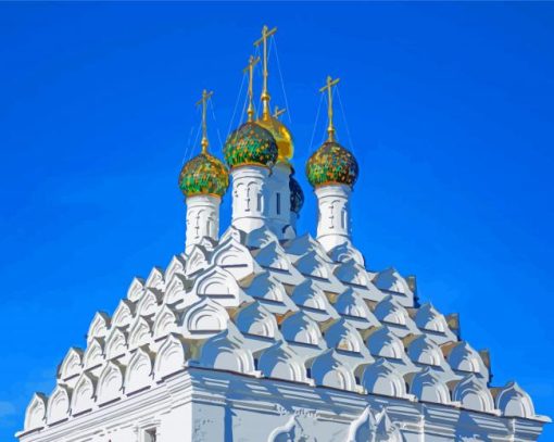 Aesthetic Russian Onion Domes paint by number