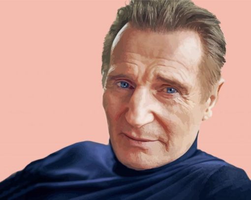 Aesthetic Actor Liam Neeson paint by number