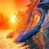 Big Wave At Sunset paint by number