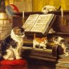 Cats And Piano paint by number