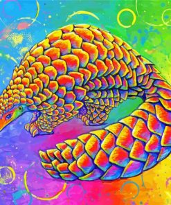 Colorful Pangolin paint by number