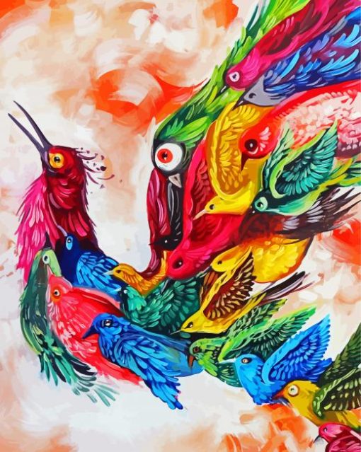 Colorful Bird Starla Michelle paint by number