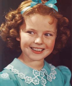 Cute Shirley Temple paint by number