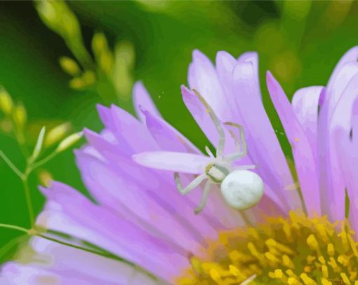 Flower With Spider paint by number