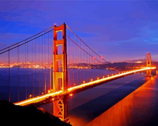 Golden Gate Bridge At San Francisco paint by number