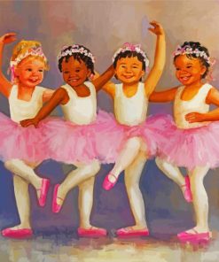 Happy Ballerina Children Art paint by number