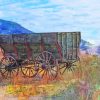 Old Western Wagon Art paint by number