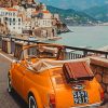 Orange Vintage Car Italy paint by number