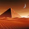 Pyramid Moon Desert paint by number