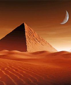 Pyramid Moon Desert paint by number