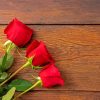 Red Roses On Wood paint by number