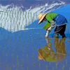 Rice Planting By A Woman paint by number