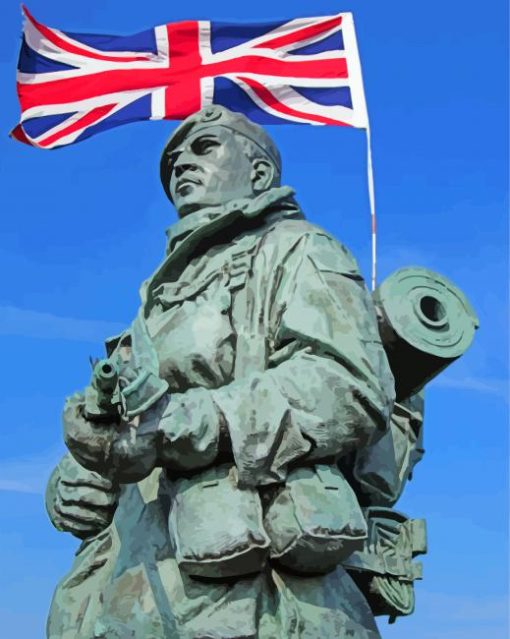 Royal Marine Statue paint by number