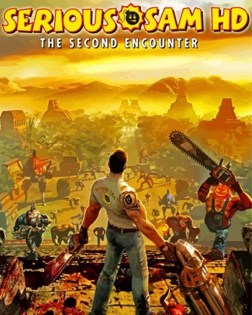 Serious Sam The Second Encounter Poster paint by number