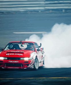 Smoke Stock Car Drifting paint by number