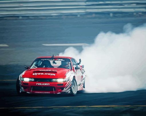 Smoke Stock Car Drifting paint by number