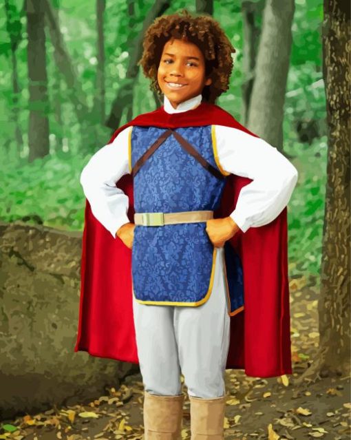 Snow White Prince Kids Costume paint by number