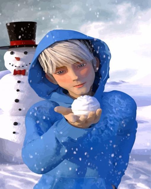 Snowman Jack Frost paint by number