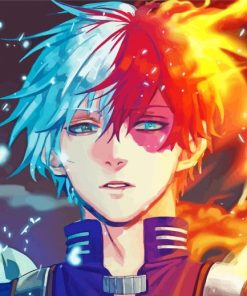 Todoroki Shoto My Hero Anime paint by number