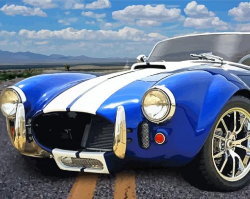 Ucc Blue Roadster paint by number