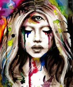 Woman With Third Eye paint by number