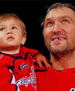 Alexander Ovechkin And His Son paint by number