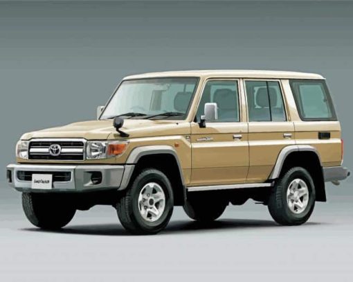 Beige Toyota Landcruiser paint by number