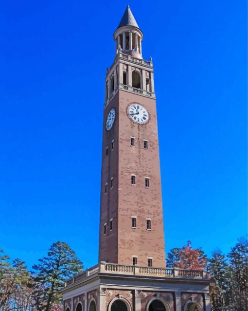 Bell Tower UNC paint by number