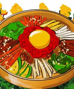 Bibimbap Art paint by number