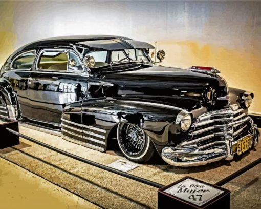 Black 48 Chevy Fleetline paint by number