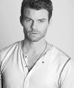 Black And White Canadian Actor Daniel Gillies paint by number