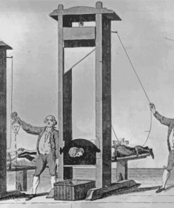 Black And White Guillotine Execution paint by number