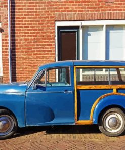 Blue Morris Minor Traveller paint by number