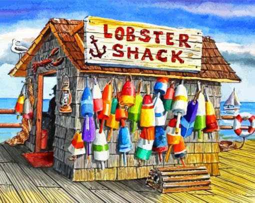 Buoys And The Lobster Shack paint by number