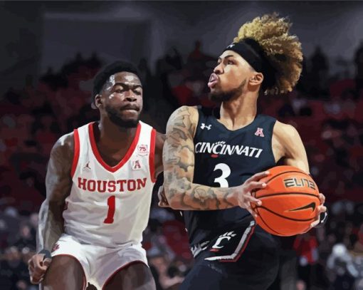 Cincinnati Bearcats Vs Houston Player paint by number