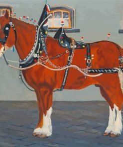 Clydesdale Horse paint by number