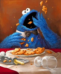 Cookie Monster Portrait paint by number