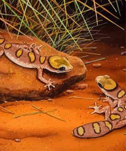 Desert Gecko Reptile paint by number