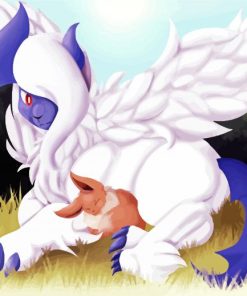 Eevee And Absol paint by number