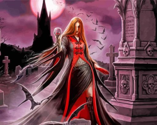 Female Vampire Arts paint by number