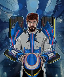 Fernando Alonso Racing Driver Art paint by number