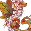 Flower Dragon paint by number