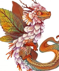 Flower Dragon paint by number