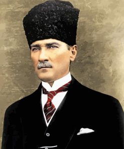 Former President Mustafa Kemel Ataturk paint by number