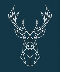 Geometric Stag paint by number