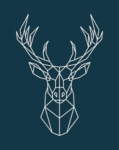 Geometric Stag paint by number